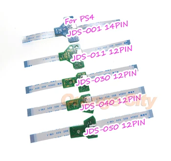 50Sets Novo 12-Pin 14-Pin USB Polnjenje prek kabla USB Vrata Vtičnico Vezje s kablom JDS-001 011 030 040 050 Za PS4 Krmilnik