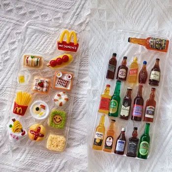 50 Simulacija Hrane in Igrajo Diy Materiala Dodatki Smole Mini Hrana, Pijača, Majhne Vinske Steklenice Otrok ' s Play House Toy Model