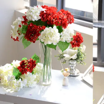 Vroče Prodaje Umetno Hydrangea Cvet Glave Umetno Cvetje Domov DIY Poročni Vrt Dekoracijo Ponaredek Floers Steno Stranka Dobave