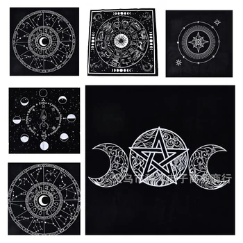 Tarot Star Mansus Prtom Igre Sim Oltar Slovesnosti Čarobno Prtom 49*49 cm Pentagram Prtom Tarot Kartice Prt