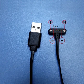 Univerzalni T-Obliko Magnetnih Kabel za Polnjenje Pametno Gledati & Zapestnica Magnetni Podatkovni Kabel za Polnjenje, 4Pin 3 mm Razmika za Napajanje USB Polnilnik