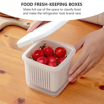 3 Kos Plastične Posode Scallion Polje Kuhinja Škatle za Shranjevanje Rastlinskih Odtočne Posode za Svežo-ohranjanje Hrane Sesekljano Zeleno Čebulo